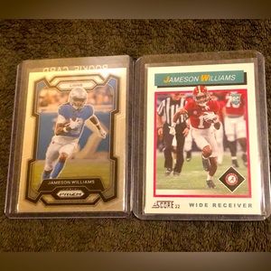 Jameson Williams 2022 Panini Score Rookie Card & Prizm-Detroit Lions